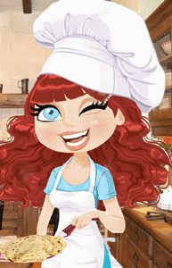 Gif animé Chandeleur crêpes clin d'oeil